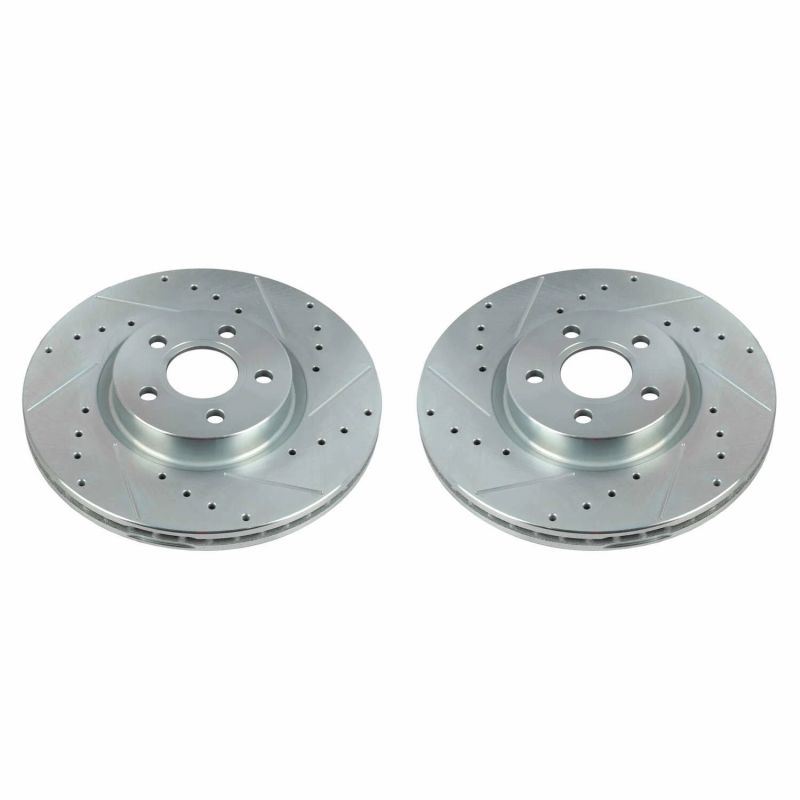 Power Stop 18-20 Ford Transit Connect Front Evolution Drilled & Slotted Rotors - Pair