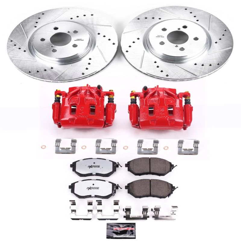 Power Stop 14-18 Subaru Forester Z26 Street Kit w/ Calipers - Front