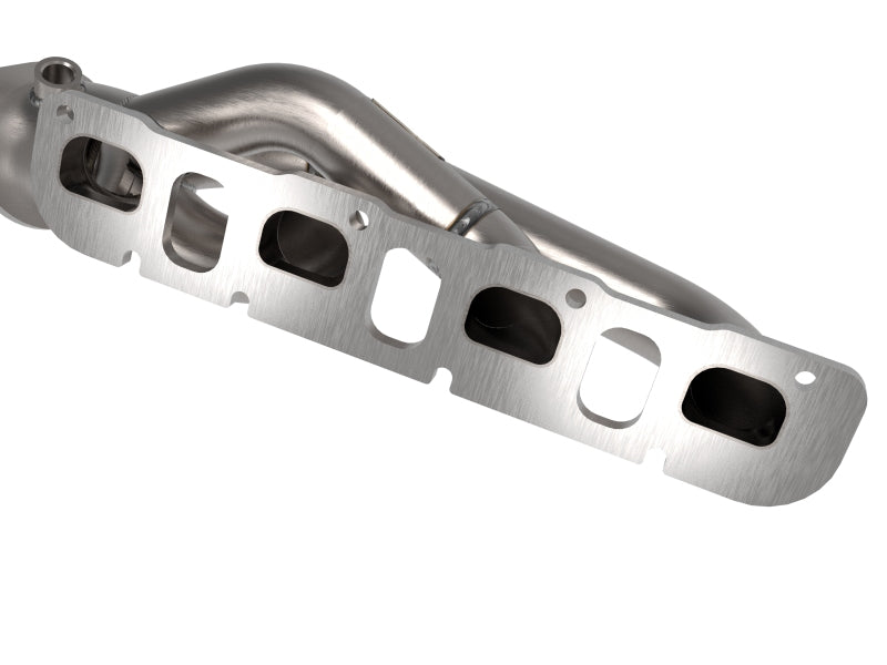 aFe Twisted Steel Header 1-7/8 IN to 2-3/4 IN 304 w/ Raw Finish