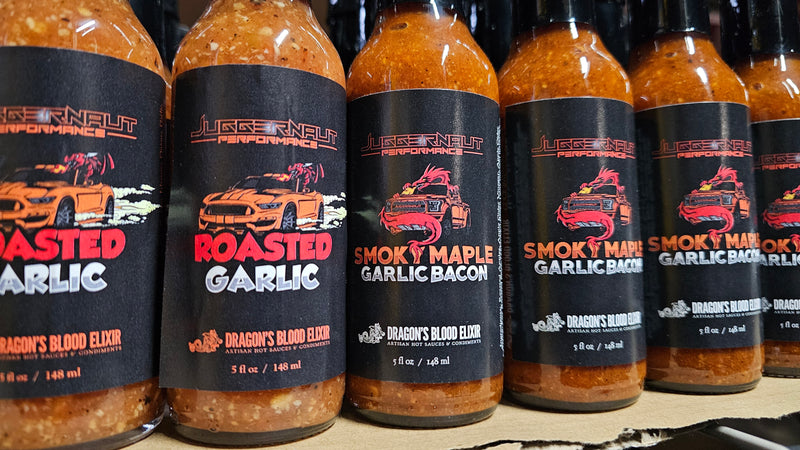 JP Hot Sauce Smokey Maple Garlic Bacon - Dragon's Blood Elixir - SHOP LOCAL