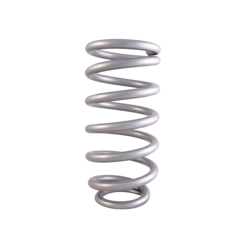 QA1 4-1/8in ID Tapered High Travel Spring - 10in Length x 650lbs/in - Silver Powder Coated