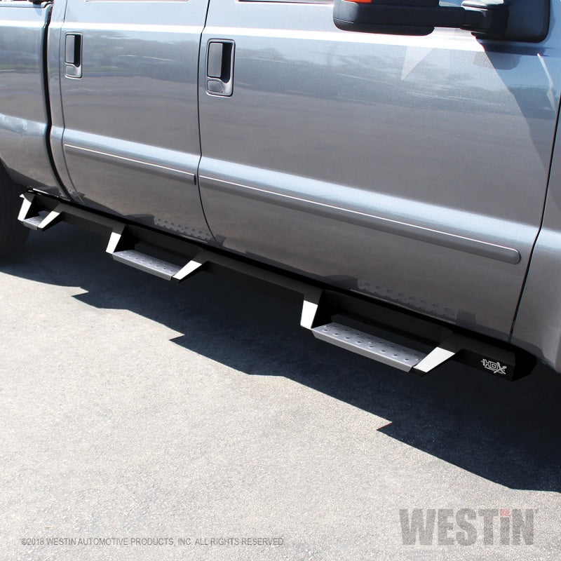 Westin/HDX 99-16 Ford F-250/350 Crew Cab (6.75ft Bed) Stainless Drop Nerf Step Bars - Textured Black