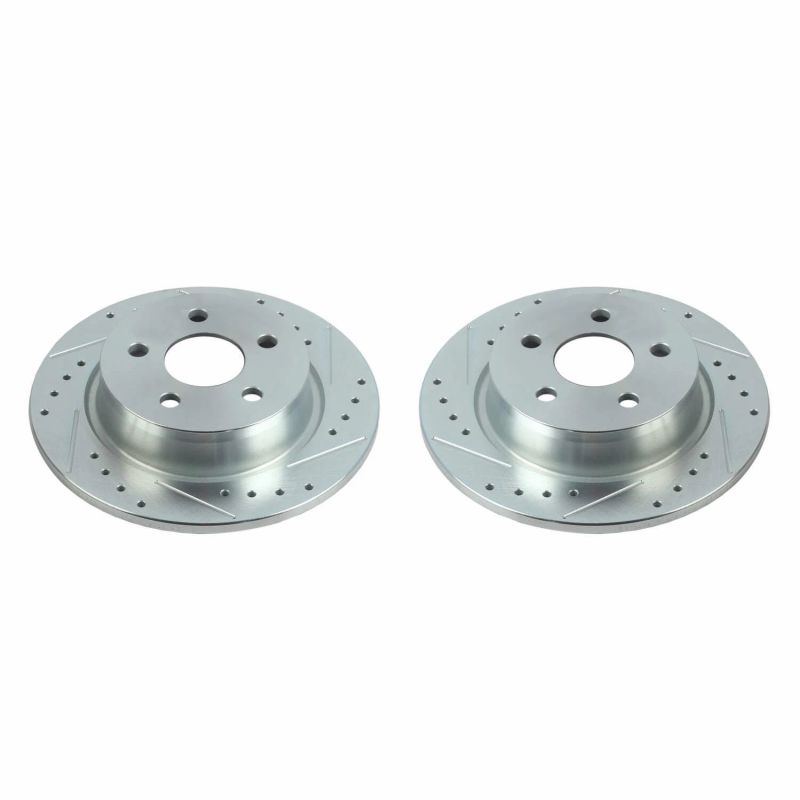 Power Stop 18-20 Ford Transit Connect Rear Evolution Drilled & Slotted Rotors - Pair