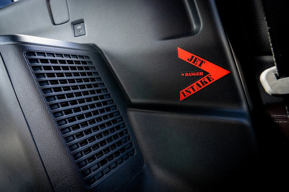 Intake Warning Stickers - 2024+ Land Cruiser | Juggernaut Performance Inc.