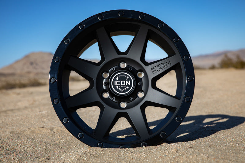 ICON Rebound 18x9 6x5.5 25mm Offset 6in BS 95.1mm Bore Satin Black Wheel