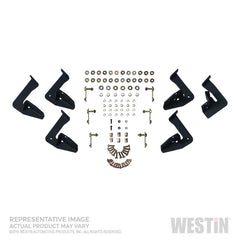 Westin/HDX 07-18 GM 15/25/3500 Crew Cab (Excl. Classic) SS Drop Nerf Step Bars - Textured Black