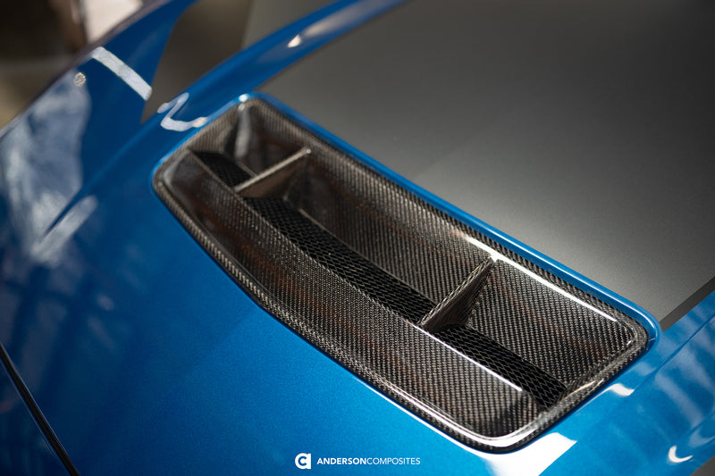 Anderson Composites Type-V5 Carbon Fiber Hood Vent - 2024 Ford Mustang