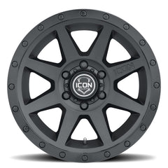 ICON Rebound 18x9 6x5.5 25mm Offset 6in BS 95.1mm Bore Satin Black Wheel