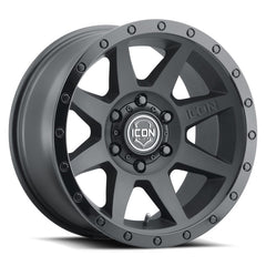 ICON Rebound 18x9 6x5.5 25mm Offset 6in BS 95.1mm Bore Satin Black Wheel