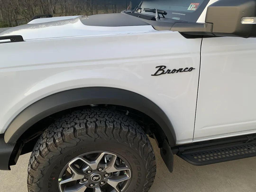 Ford Bronco Cursive Script Metal Emblem Templates 2021+ Bronco