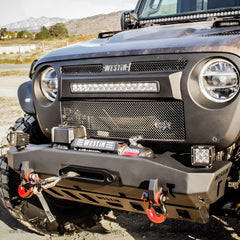 Westin 18-22 Jeep Wrangler JL / 20-22 Gladiator WJ2 Stubby Front Bumper - Tex. Blk