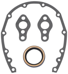 Edelbrock SBC Timing Cover Gasket And Oil Seal Kit