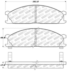 StopTech Sport Brake Pads w/Shims and Hardware - Rear