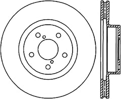 StopTech Power Slot 05-08 STi (5x114.3) CRYO Front Right Rotor