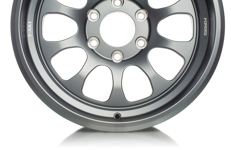 Titan 7 T-AK1 17x8.5 6x139.7 -8 Offset / 106.3 CB Satin Titanium Wheel (Dropship ONLY)