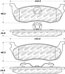 StopTech Street Select Brake Pads - Rear