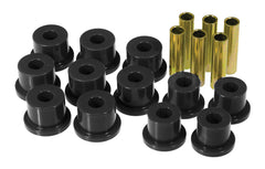 Prothane 81-87 GM K30 Rear Spring & Shackle Bushings (w/ 1.5in OD Frame Shackle Bush) - Black