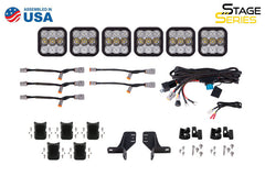 Diode Dynamics Bronco SS5 6-Pod CrossLink Grille Lightbar Kit Sport - White Combo