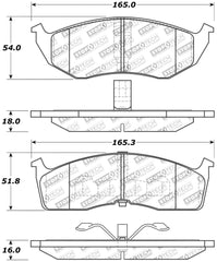 StopTech Sport Brake Pads w/Shims and Hardware - Front