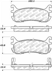 StopTech 97-03 Ford Escort Street Select Rear Brake Pads