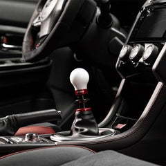 Cobb Subaru 6-Speed Weighted COBB Shift Knob - White (Incl. Both Red + Blk Collars)