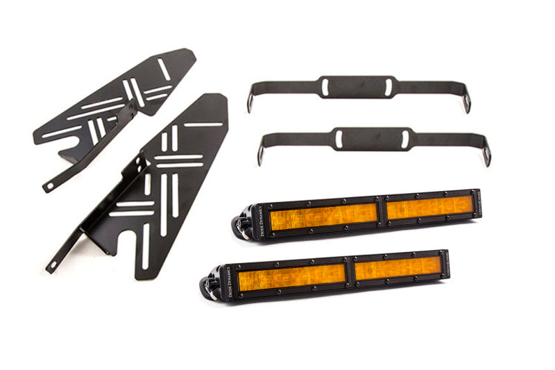 Diode Dynamics 17-19 Ford Raptor SS Fog Kit 12.0 In - Amber Wide