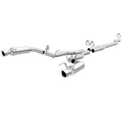 MagnaFlow Cat Back, SS, 2.5in, Competition, Dual Split Polish 4.5in Tips 2015 Ford Mustang Ecoboost