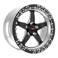 Weld S71 15x10.33 / 5x4.5 BP / 7.5in. BS Black Wheel (Medium Pad) - Black Single Beadlock MT (CLEARANCE PAIR)