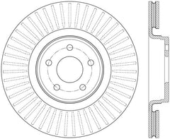 StopTech 14+ Ford Focus ST w/ 335mm Brakes Front Right Slotted & Drilled Rotor