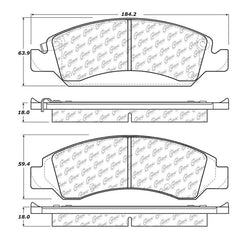 StopTech 2016 Chevy Tahoe Street Touring Front Brake Pads