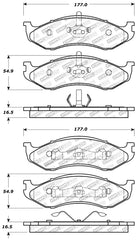 StopTech Sport Brake Pads w/Shims and Hardware - Rear