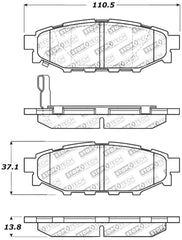 StopTech Performance 08-10 WRX Rear Brake Pads