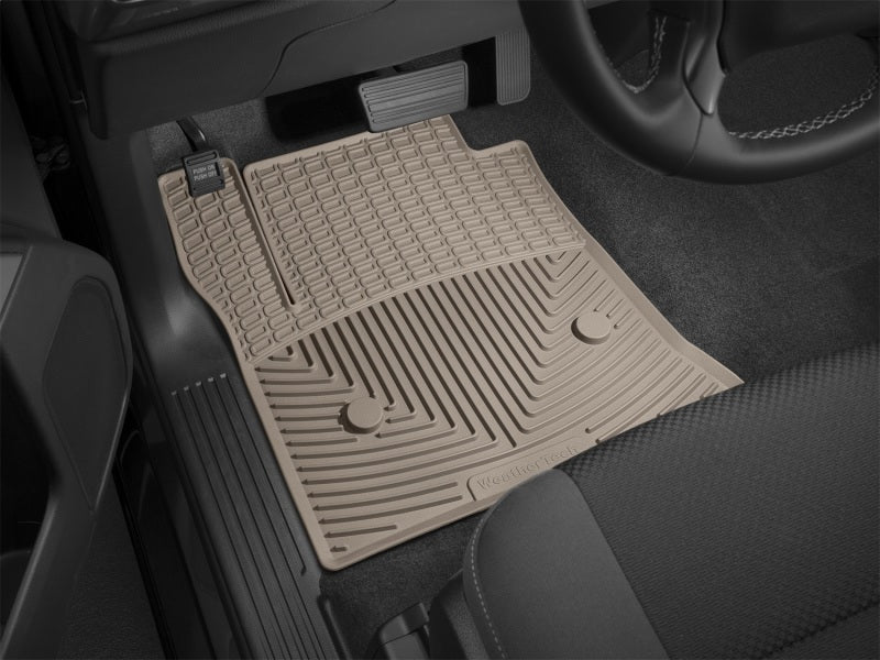 WeatherTech 14+ Chevrolet Silverado Front Rubber Mats - Tan