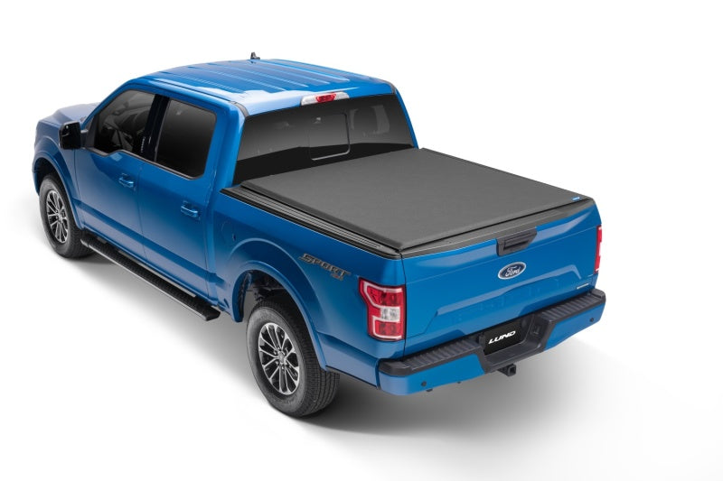 Lund 04-18 Ford F-150 (8ft. Bed) Genesis Elite Roll Up Tonneau Cover - Black