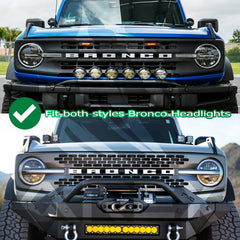 AlphaRex 21-23 Ford Bronco NOVA LED Projector Headlights Black