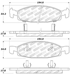 StopTech Sport Brake Pads w/Shims and Hardware - Front