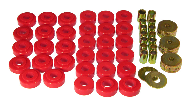 Prothane 65-67 GM Hardtop Body Mount Kit - Red