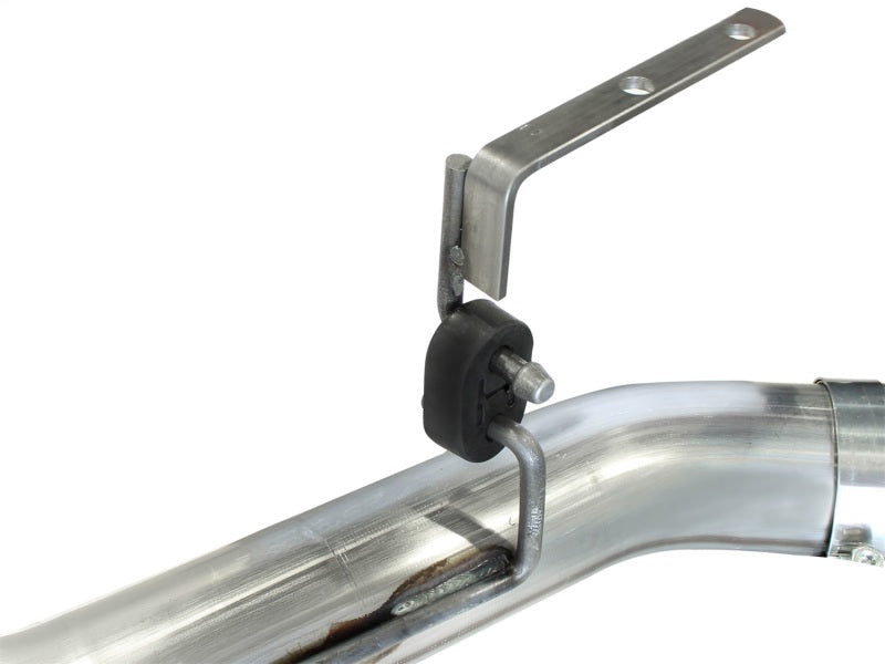 aFe MachForce XP Exhaust 4inch DP-Back All SS 2011-14 GM Diesel Trucks V8-6.6L LML Polished