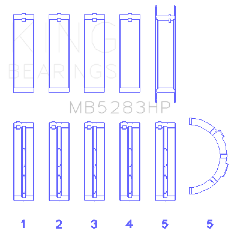 King Performance Main Bearing Set - Size Standard X