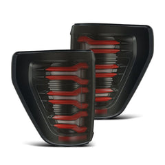 AlphaRex 21-22 Ford F-150 LUXX LED Tailights Black/Red