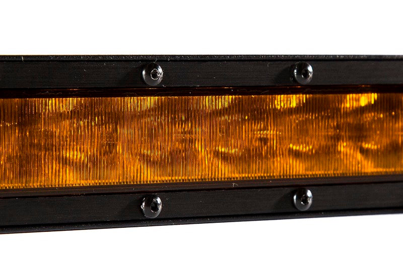 Diode Dynamics 12 In LED Light Bar Single Row Straight - Amber Flood (Pair) Stage Series