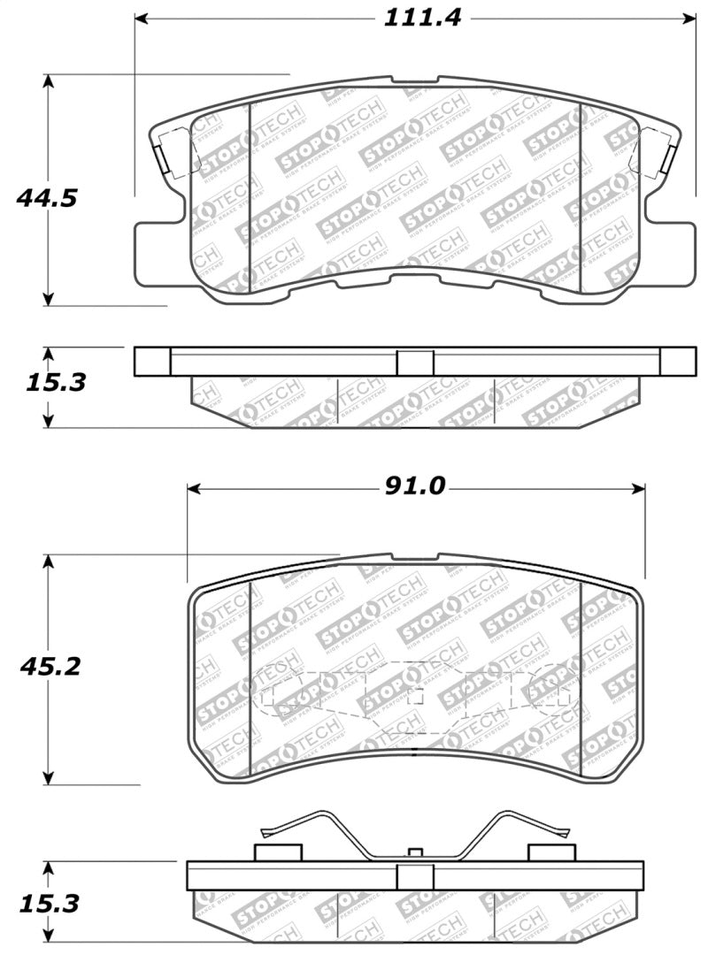 StopTech Street Select Brake Pads - Front