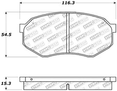 StopTech Sport Brake Pads w/Shims and Hardware - Rear