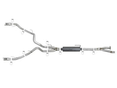 aFe MACHForce-XP 3in to 3-1/2in 304 SS Cat-Back Exhaust w/Polished Tips 17-18 Ford F-150 Raptor 3.5L