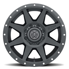 ICON Rebound 20x9 8x6.5 12mm Offset 5.5in BS 121.40mm Bore Satin Black Wheel