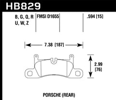 Hawk 12-17 Porsche 911 DTC-60 Race Rear Brake Pads