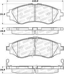 StopTech Street Select Brake Pads - Front