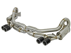 aFe Power Elite SS-304 Carbon Tip Dual Cat Back Exhaust 13-14 Porsche 911 C2S (991) H6-3.8L