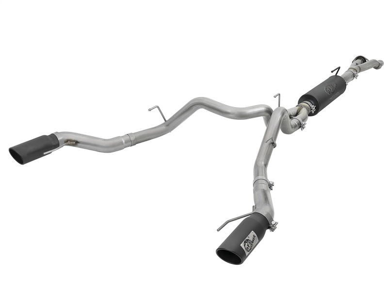 aFe MACH Force-Xp 3in to 3-1/2in 304 SS Cat-Back Exhaust w/Black Tip 17-18 Ford F-150 Raptor V6 3.5L