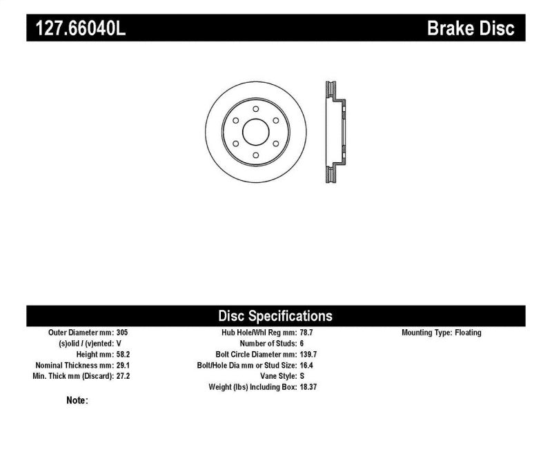 StopTech 99-06 GMC Sierra (2dr) Front Left Slotted & Drilled Rotor